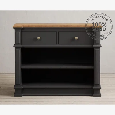 Oak&More Lawson Oak and Charcoal Grey Painted Console Table