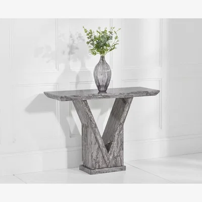 Oak&More Mocha Grey Marble Console Table