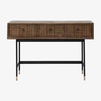 Olivia's Olivia's Ava 3 Drawer Console Table in Acacia Wood