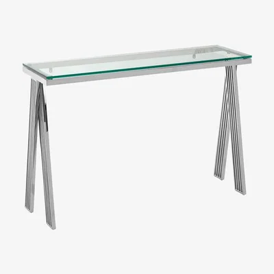 Olivia's Olivia's Pipe Silver Console Table