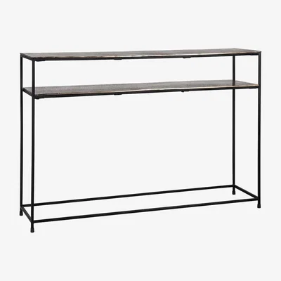 Olivia's Richmond Chandon Champagne Gold And Black Console Table