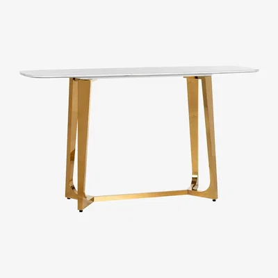 Olivia's Richmond Dynasty Gold And White Console Table