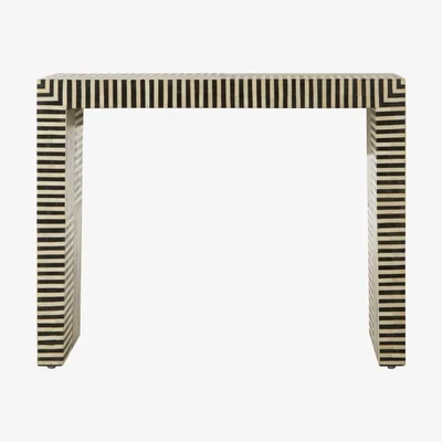 Olivia's Olivia's Finley Console Table in Black & White Stripe