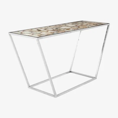 Olivia's Olivia's White Agate Console Table