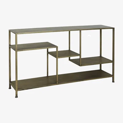 Olivia's Light & Living Yvana Antique Gold Console Table