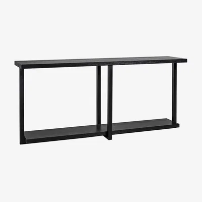 Olivia's Richmond Oakura With Iron Frame Black Console Table