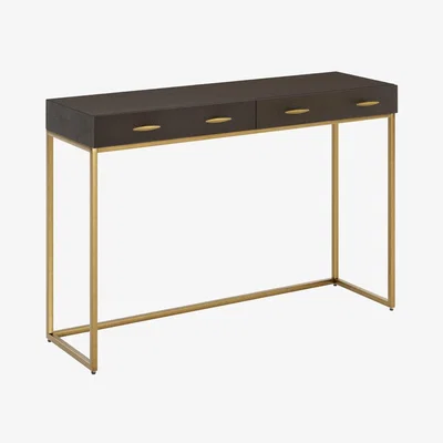 Olivia's DI Designs Hampton Console - Brown Shagreen