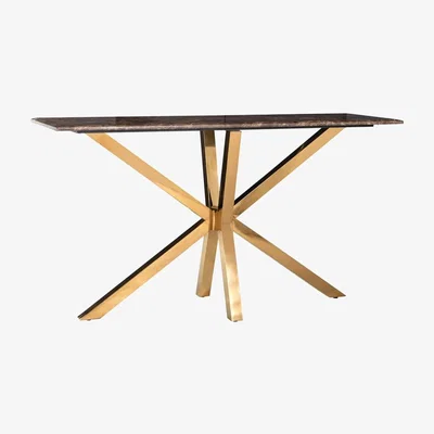 Olivia's Richmond Conrad Gold And Brown Console Table