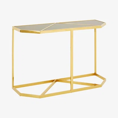 Olivia's Olivia's Black Geometric Top Console Table