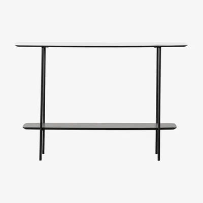 Olivia's Gallery Interiors Ludworth Console Table in White Marble