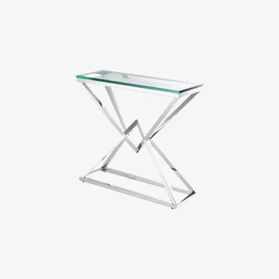 Olivia's Eichholtz Connor Console Table in Polished Stainless Steel