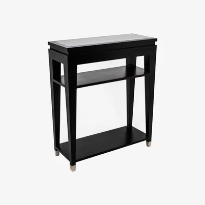 Olivia's RV Astley Black Glass Console Table