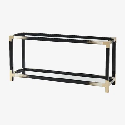 Olivia's Theodore Alexander Cutting Edge Console Table in Black
