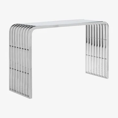 Olivia's Olivia's Vogue Console Table / Silver / Slatted