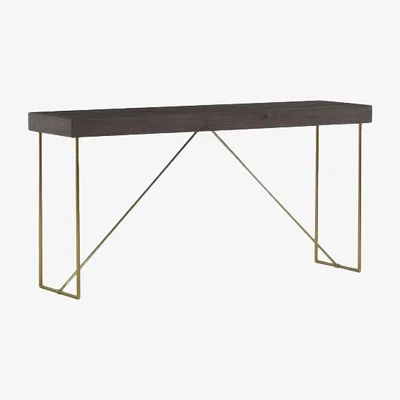 Olivia's Andrew Martin Bridge Brown Gold Console Table