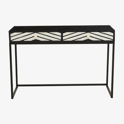 Olivia's Olivia's Flori Console Table in Black & White