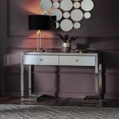 Olivia's Gallery Direct Cutler 2 Drawer Mirrored Console