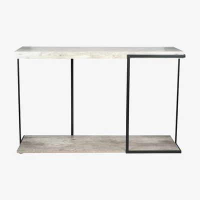 Olivia's Olivia's ChiChi Concrete Effect and Black Iron Console Table