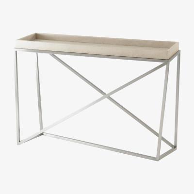 Olivia's TA Studio Tray Console Table Crazy X in Overcast