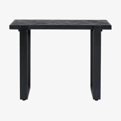 Olivia's Olivia's Gianni Mango Wood and Iron Console Table in Black