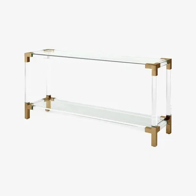 Olivia's Eichholtz Royalton Console Table in Brushed Brass Finish