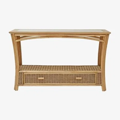 Downtown Dundee Console Table with Drawer Natural Wash