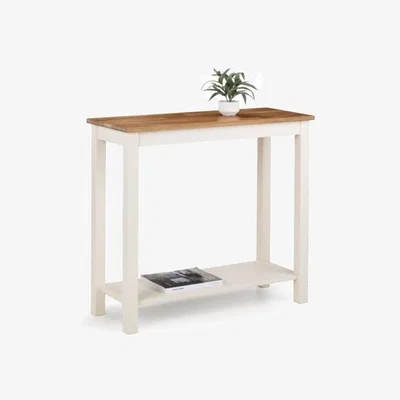Downtown Julian Bowen Coxmoor Console Table 90cm - Ivory and Oak In ivoryoak