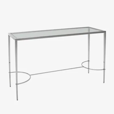 Downtown Tokyo Console Table In Clear/Silver