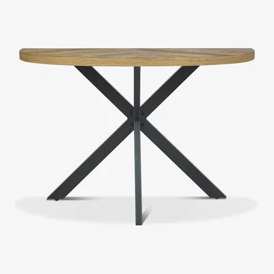 Downtown Downtown Winnipeg Rustic Oak Console Table, Ripped