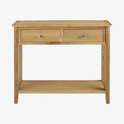 Downtown Hardwick Oak Console Table In LightWood