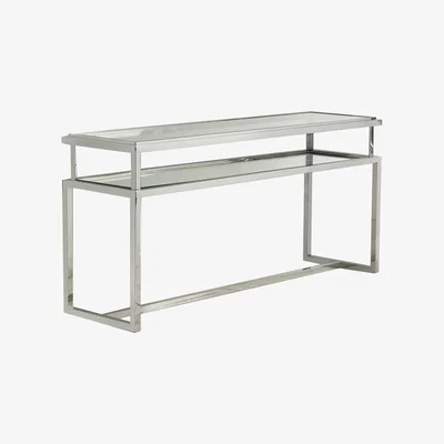 Perch and Parrow Cruz Silver Console Table