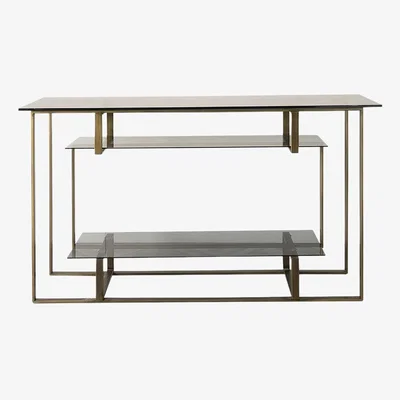 Perch and Parrow Arianna Bronze Console Table