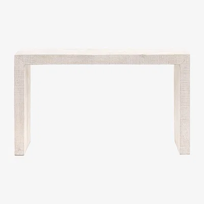 Perch and Parrow Seville Mango Console Table in Whitewash