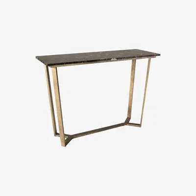 Perch and Parrow Chloe Emperador Marble Console Table