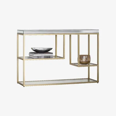 Perch and Parrow Damsay Console Table in Champagne
