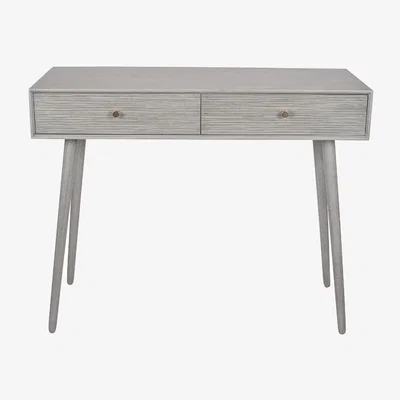 Pagazzi Chaya 2 Drawer Dark Grey Pine Wood Console Table