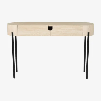 Pagazzi Ioana Travertine Effect Console Table