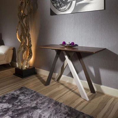 Quatropi ExDisplay Console Table Walnut and multicoloured legs Ho1450