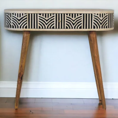 The Range Solid Wood Edessa Bone Inlay Console Table