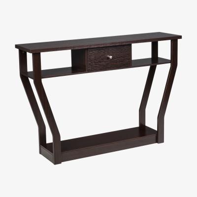 The Range Hallway Console Table with Drawer - Brown