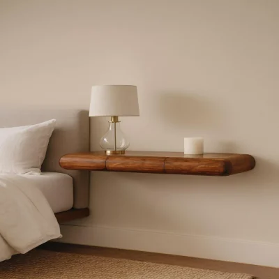 The Range Solid Wood Solis Wall-Mounted Console - Brown