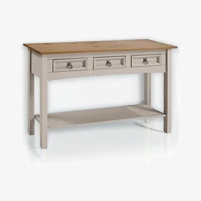 The Range Three Drawer Grey Console Table - Grey