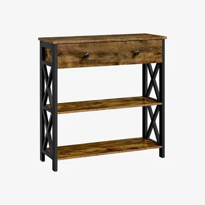 The Range Vintage Wooden Console Table - Rustic Brown