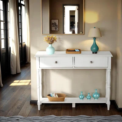 The Range Stratford 2 Drawer Console Table - White