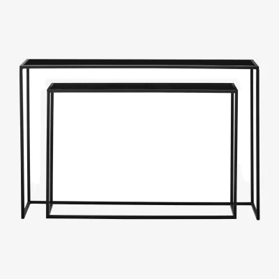 The Range Avento Set Of Two Black Console Tables - Black