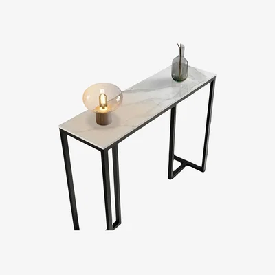 The Range Faux Marble Console Table Living Room Furniture - White