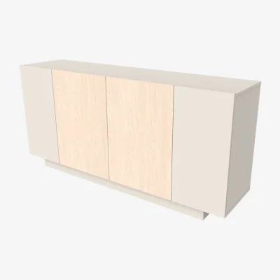 The Range Decortie Victor Four Door Console Table - Sandstone, Sonoma Oak, White