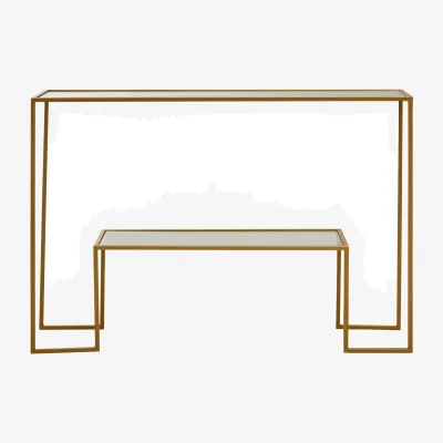 The Range Avento Gold Finish Console Table - Gold