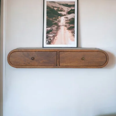 The Range Solid Wood Floating Chestnut London Console - Brwn
