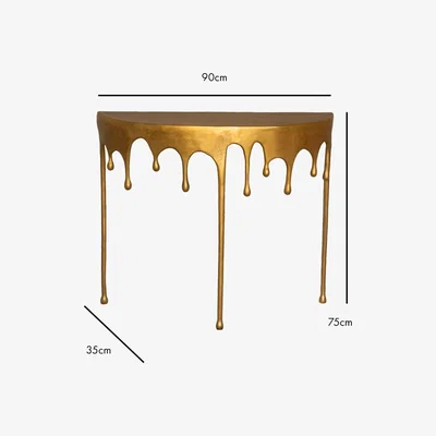 Rockett St George Gold Drip Console Table